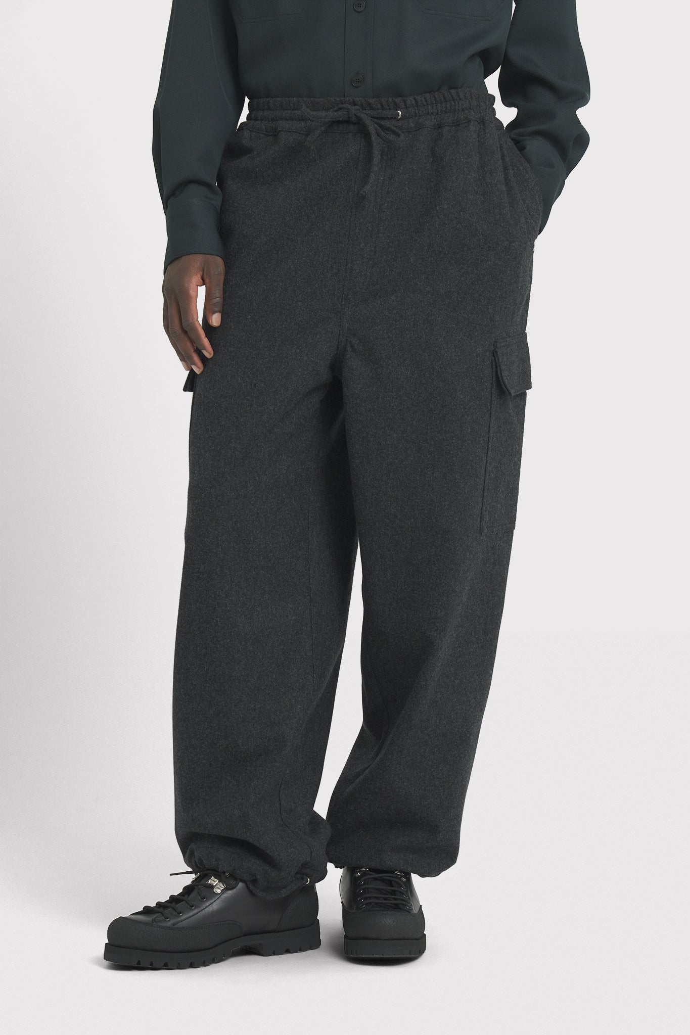 ÉTUDES FORUM FLANNEL DK ANTHRACITE TROUSERS 4