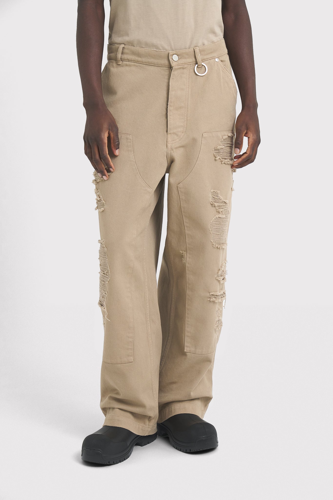 ÉTUDES FRICHE DENIM DYED SAND DESTROY TROUSERS 5