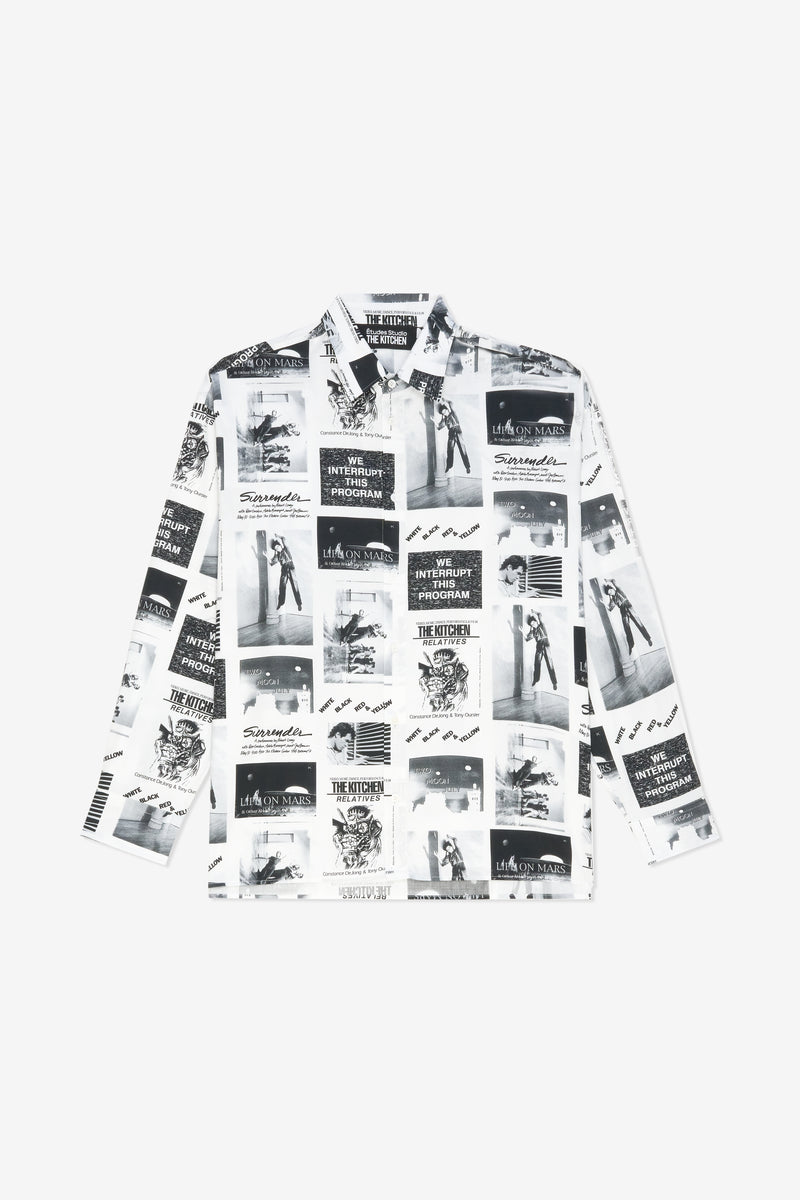 OVERSIZE SHIRT ALL OVER PRINT THE KITCHEN WHITE BLANC 1