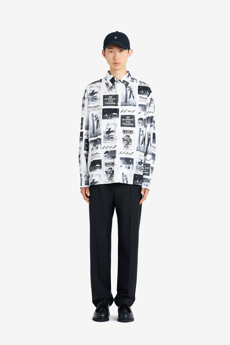 OVERSIZE SHIRT ALL OVER PRINT THE KITCHEN WHITE BLANC 2