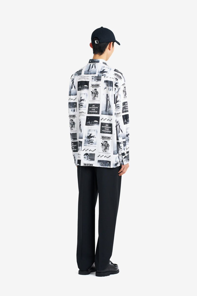 OVERSIZE SHIRT ALL OVER PRINT THE KITCHEN WHITE BLANC 4
