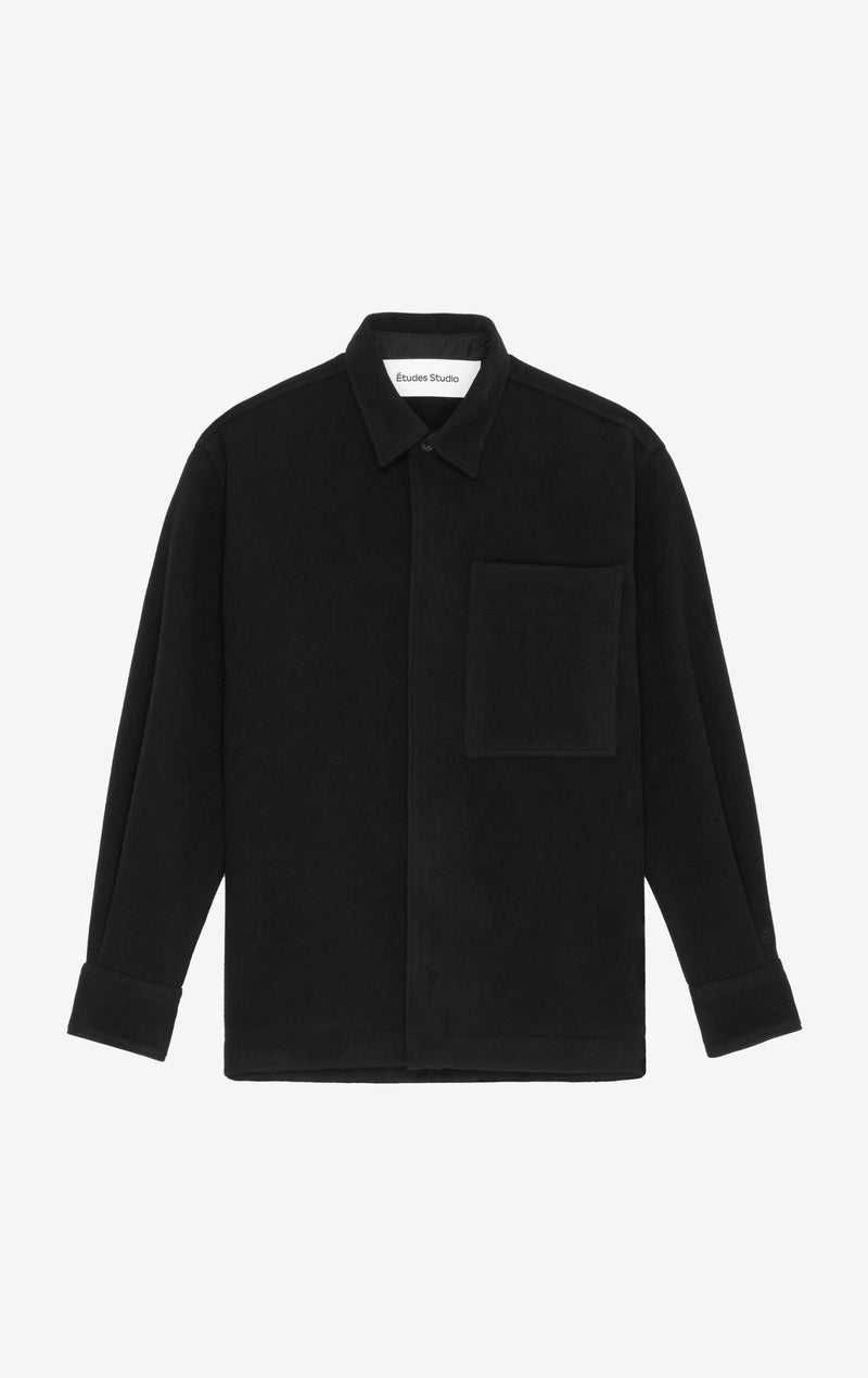 ETUDES STUDIO WOOL OVERSHIRT BLACK 1