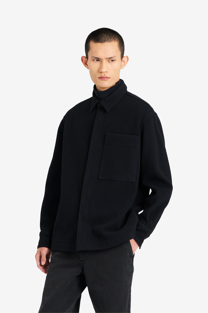 WOOL OVERSHIRT BLACK NOIR 3