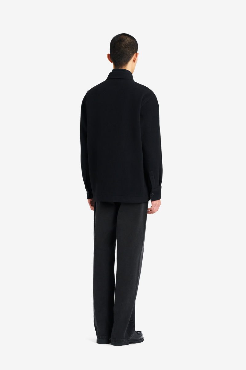 WOOL OVERSHIRT BLACK NOIR 6