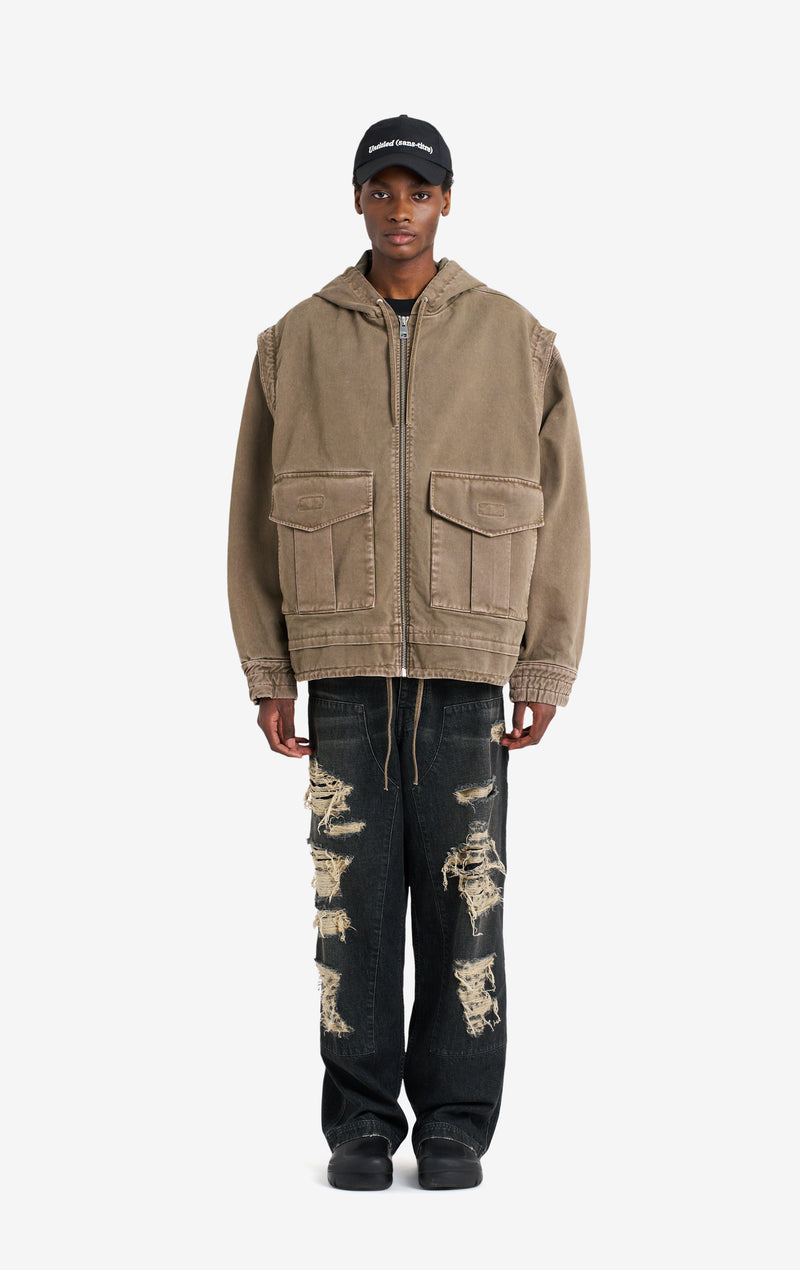 ETUDES STUDIO HOODIE DENIM JACKET TAN 2