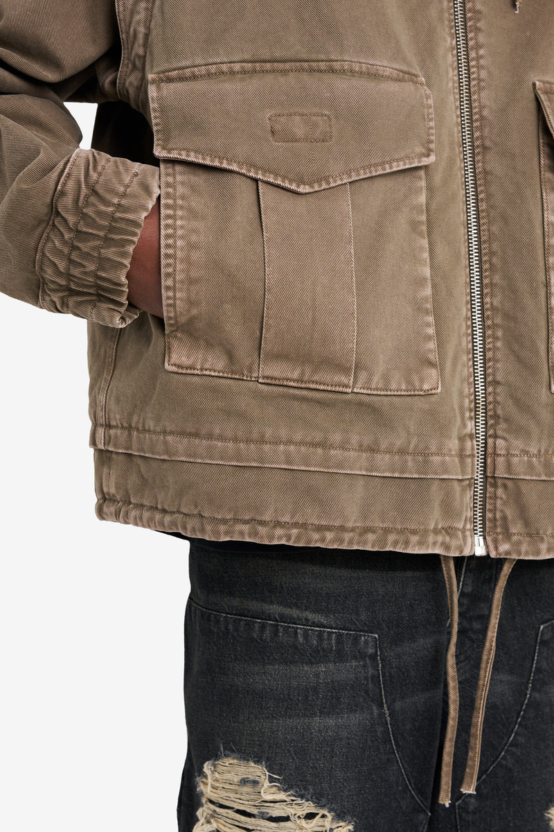 HOODIE DENIM JACKET TAN TAN 6