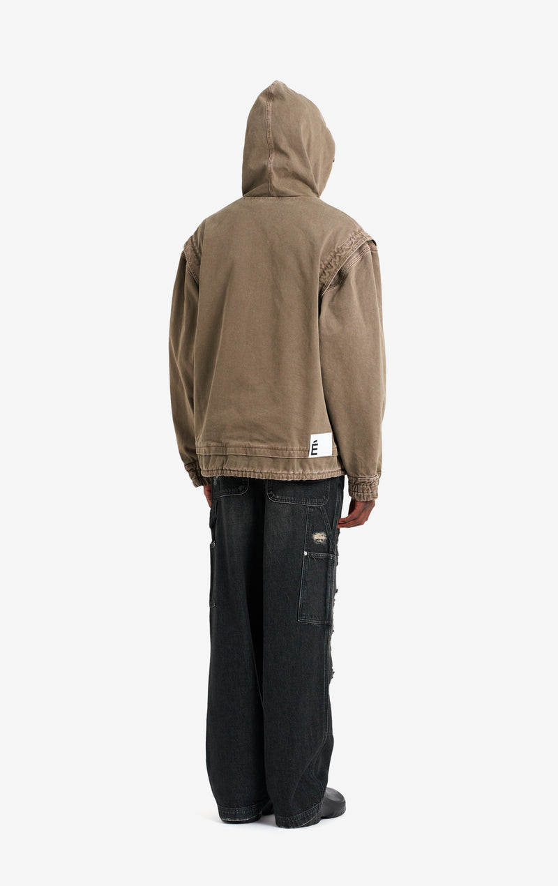 ETUDES STUDIO HOODIE DENIM JACKET TAN 7