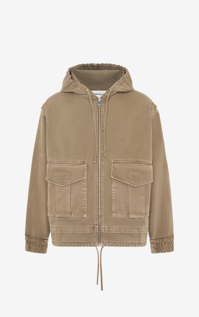 ETUDES STUDIO HOODIE DENIM JACKET TAN 1
