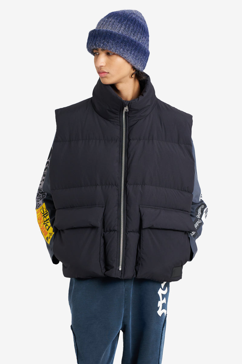 DOWN JACKET SLEEVELESS BLACK BLACK 2