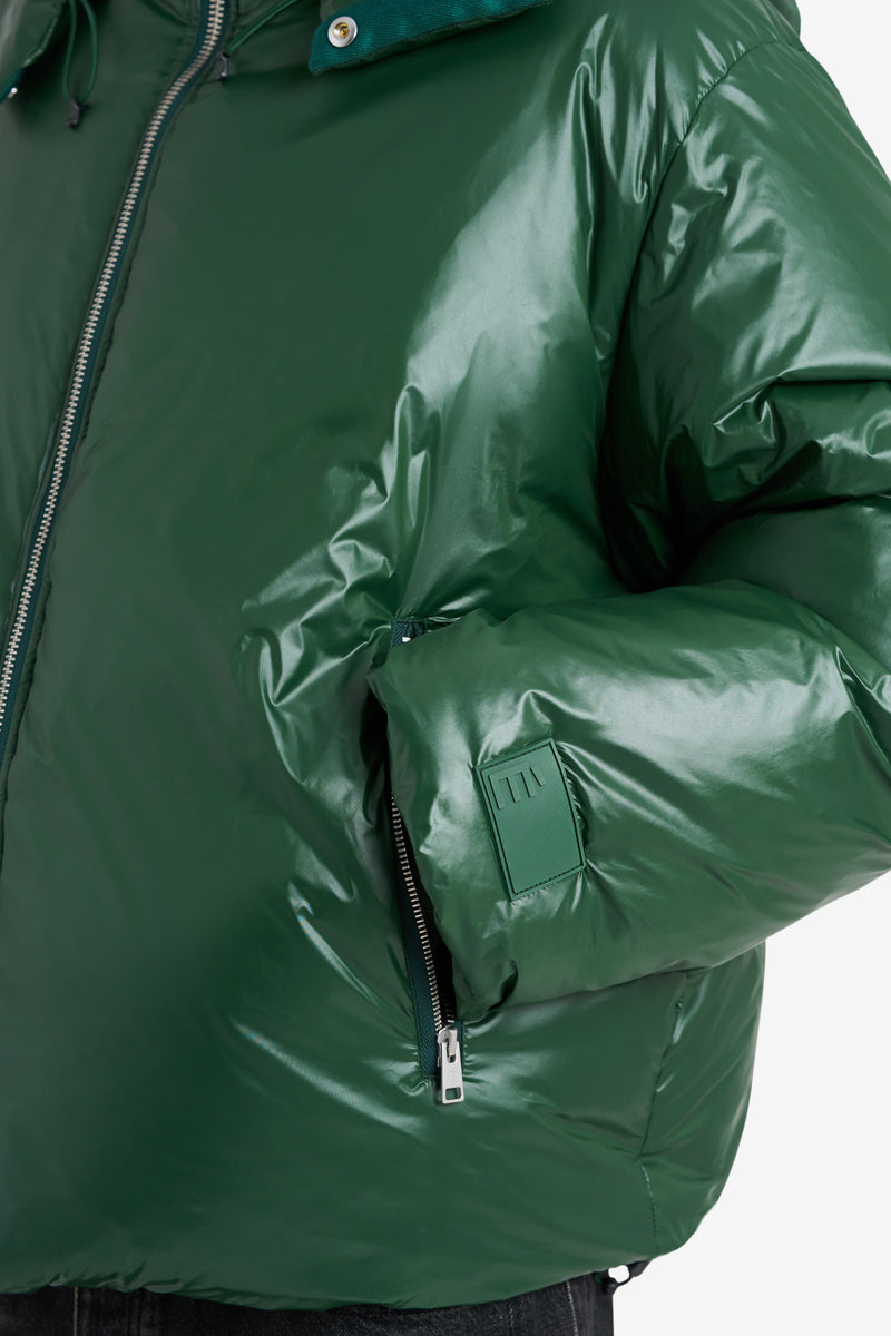 BOXY DOWN JACKET SHINY GREEN GREEN 4
