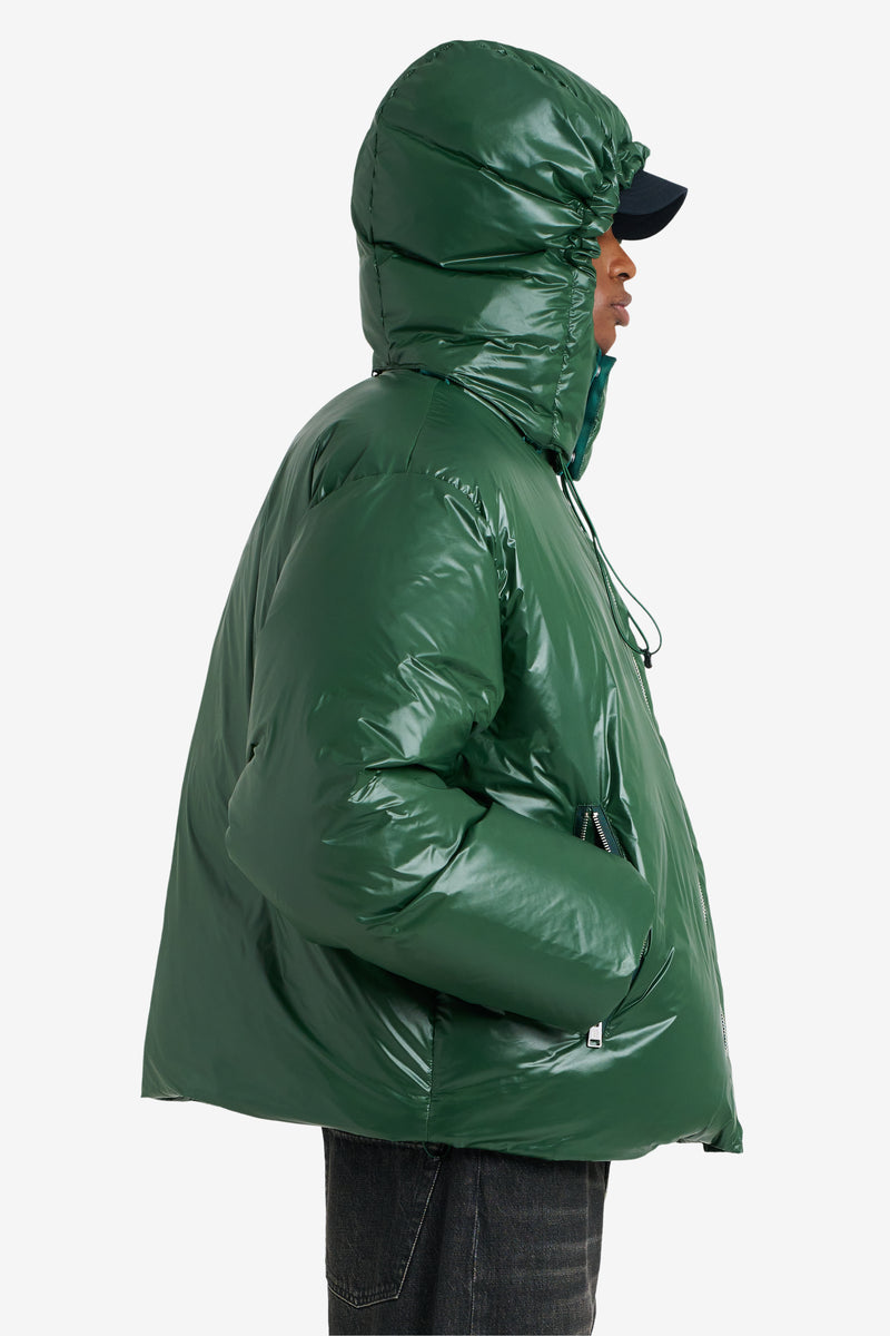 BOXY DOWN JACKET SHINY GREEN GREEN 5