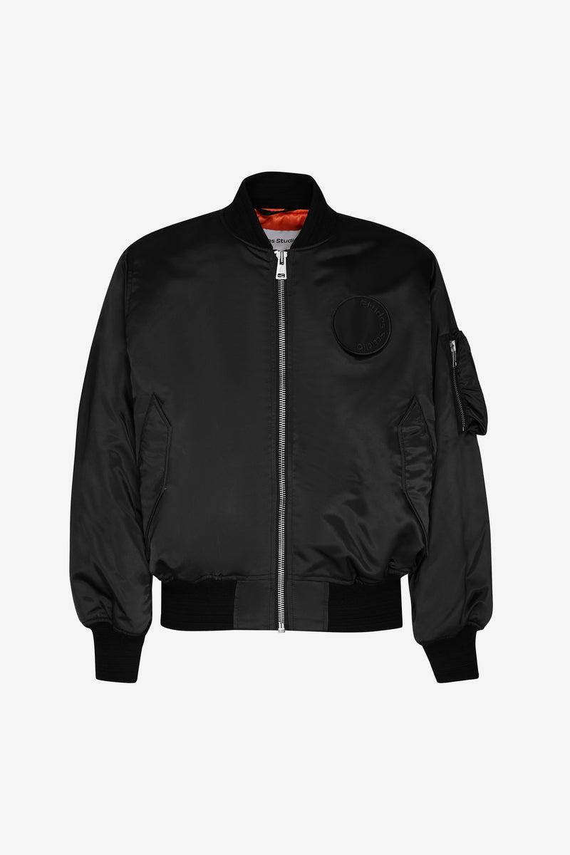 NYLON BOMBER JACKET BLACK NOIR 1