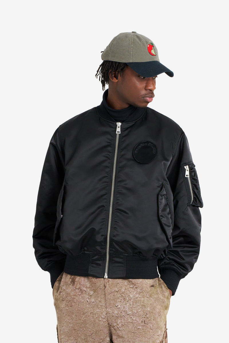 NYLON BOMBER JACKET BLACK NOIR 4