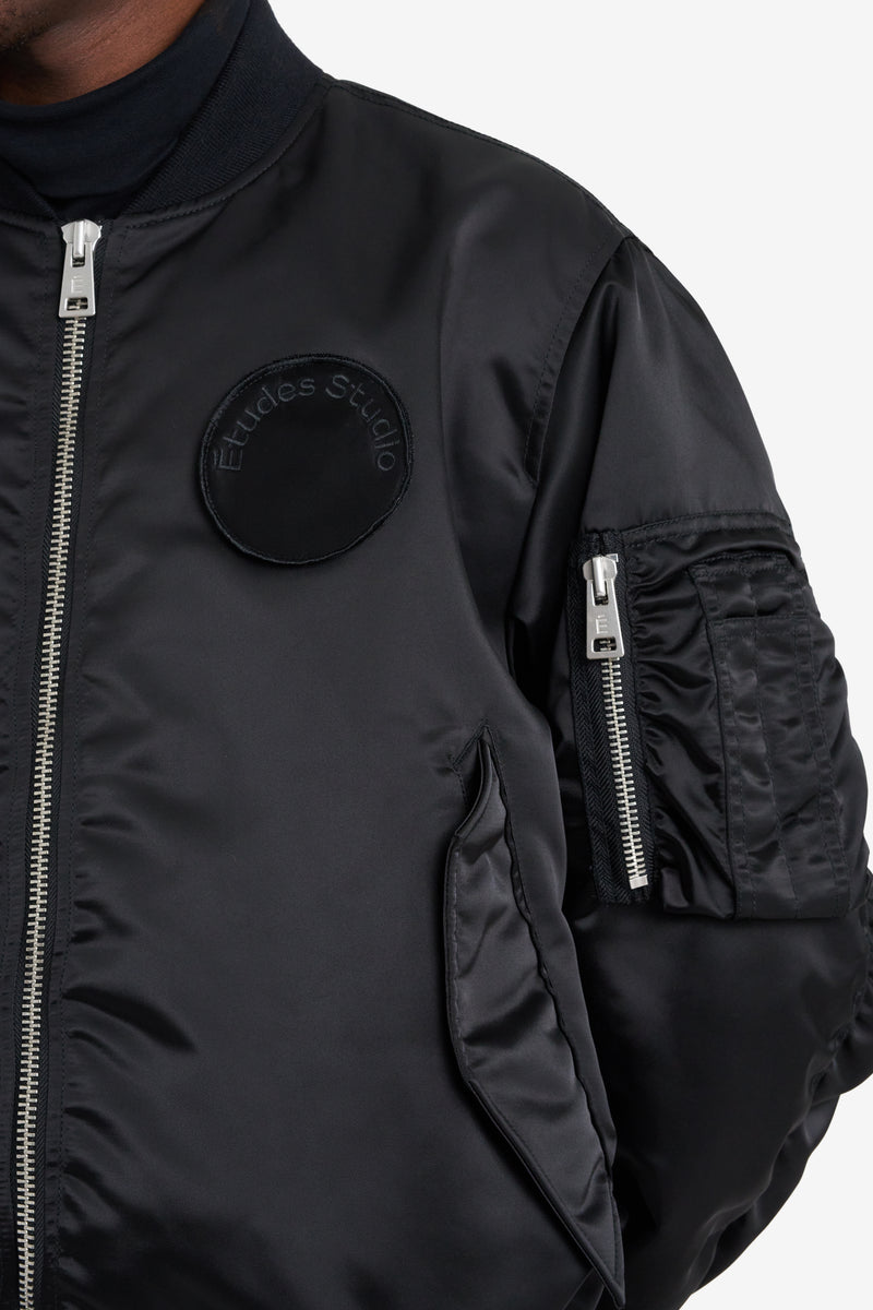 NYLON BOMBER JACKET BLACK NOIR 5