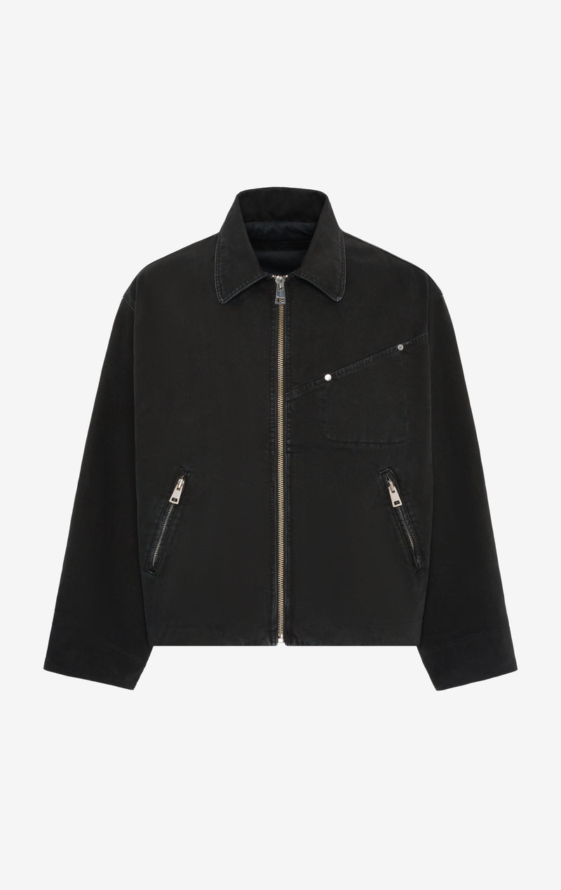 ETUDES STUDIO BOXY ZIPPED JACKET BLACK 1