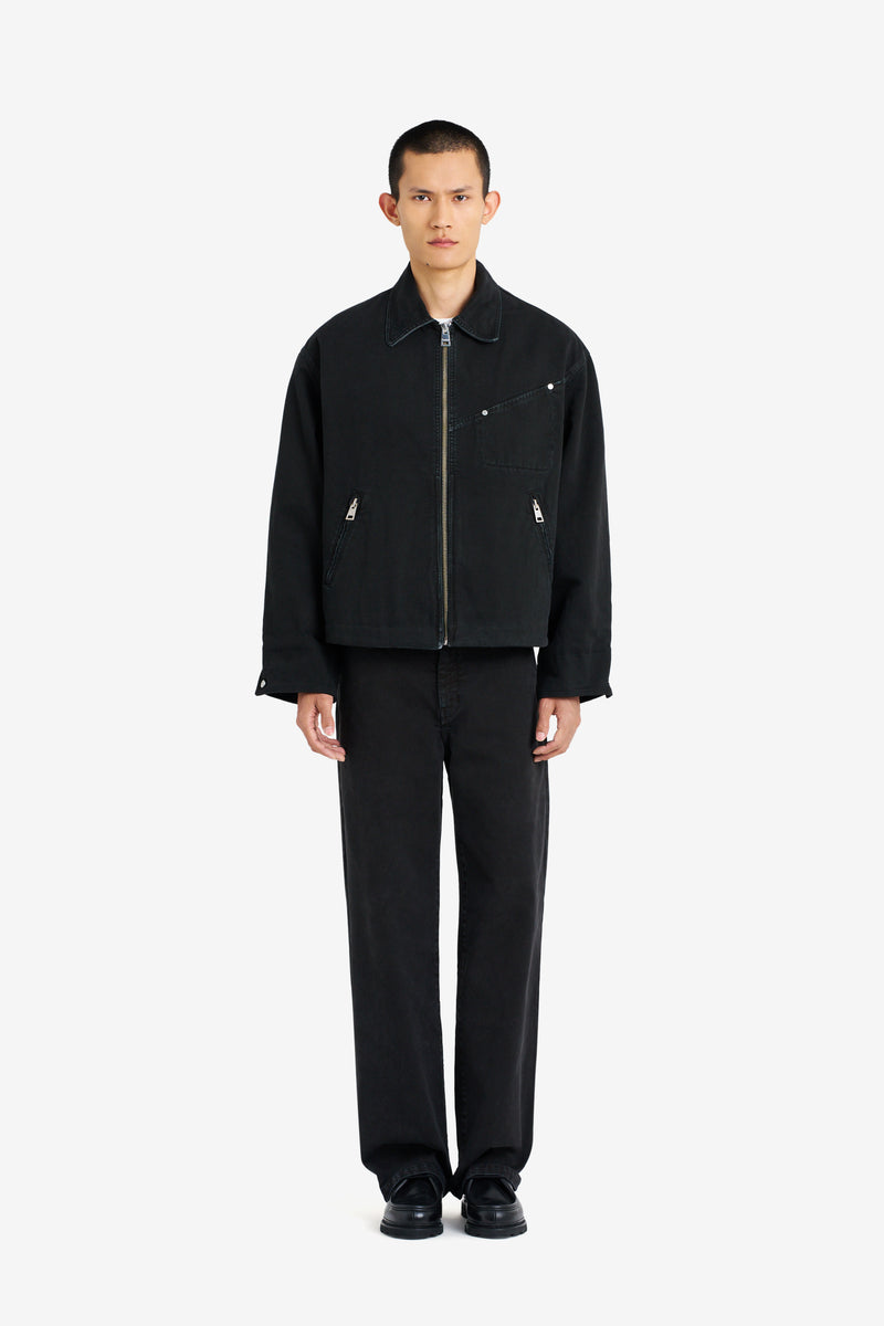 BOXY ZIPPED JACKET BLACK NOIR 2