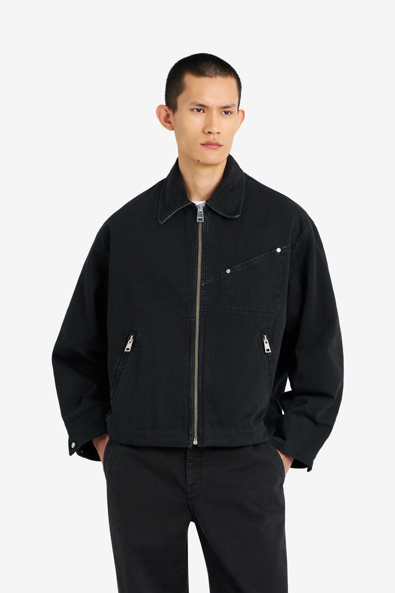BOXY ZIPPED JACKET BLACK NOIR 3