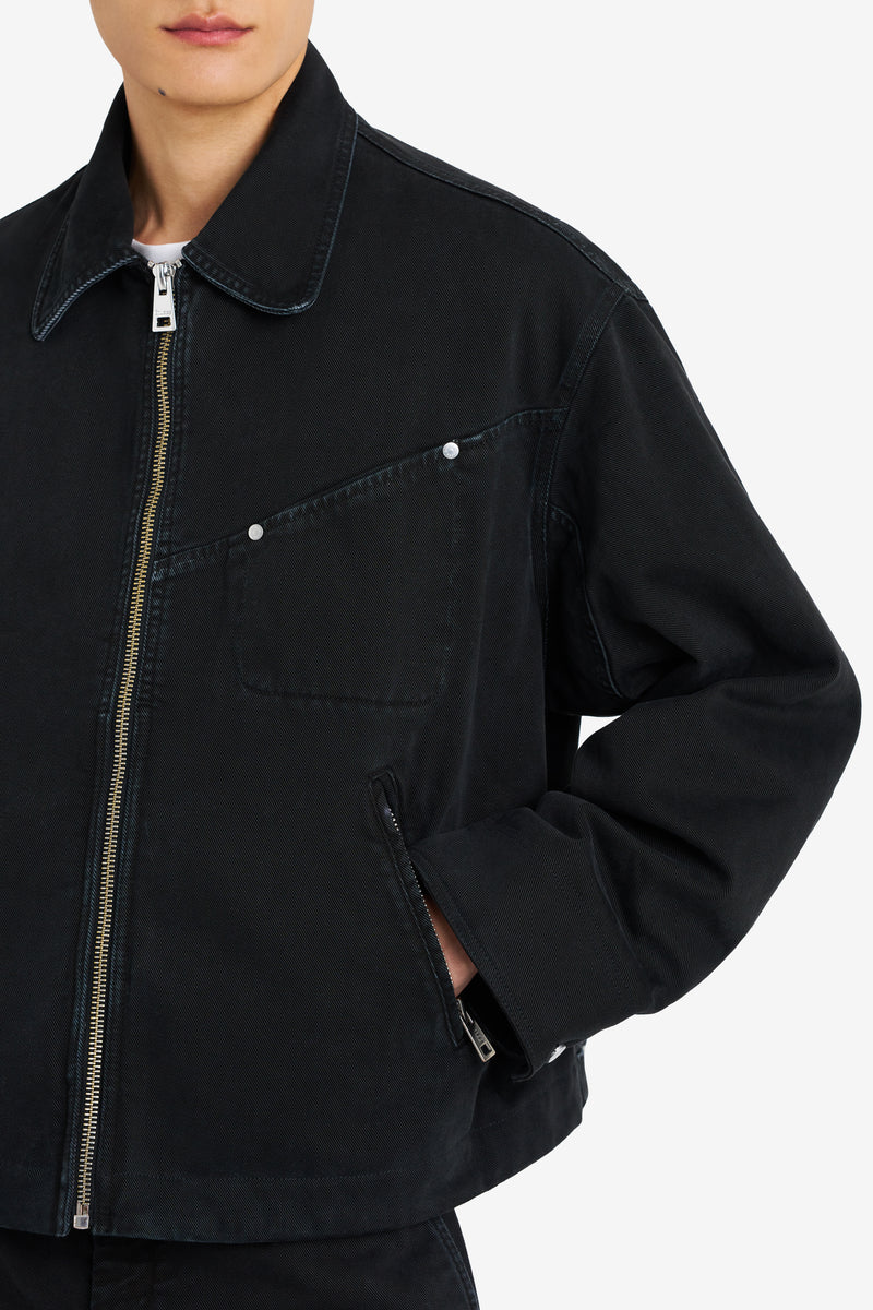 BOXY ZIPPED JACKET BLACK NOIR 4