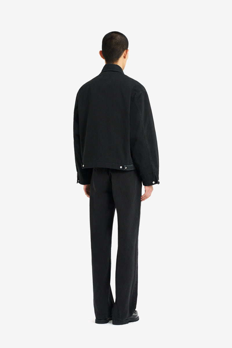 BOXY ZIPPED JACKET BLACK NOIR 5
