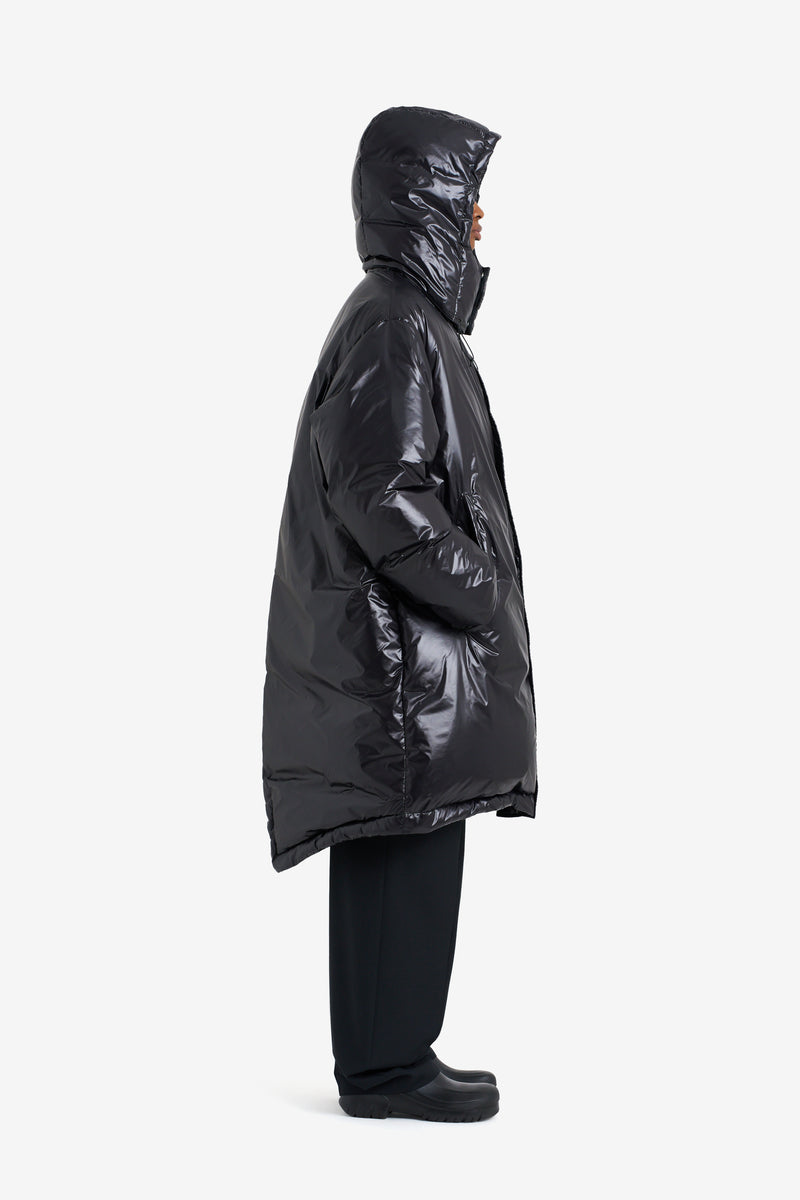LONG DOWN PARKA SHINY BLACK NOIR 4