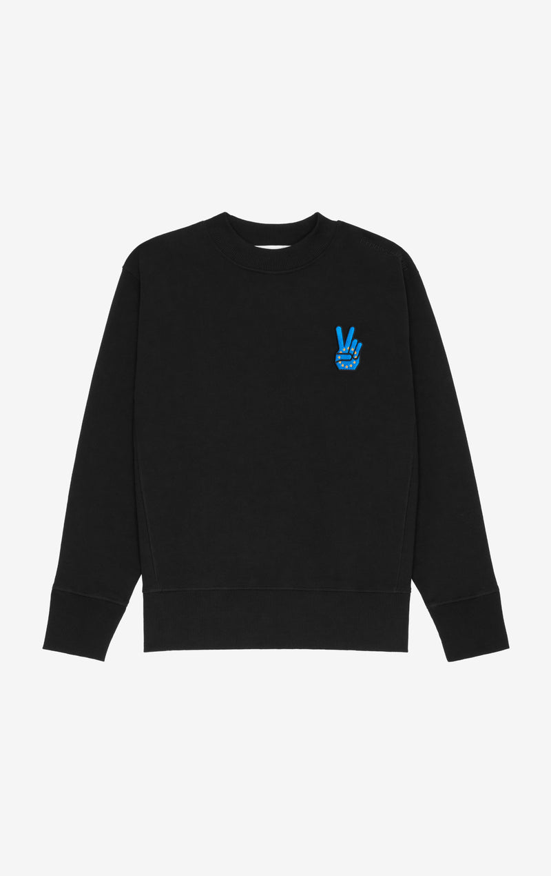 ETUDES STUDIO RELAX CREW NECK PEACE BLACK 1