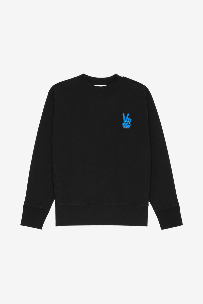 RELAX CREW NECK PEACE BLACK BLACK 1