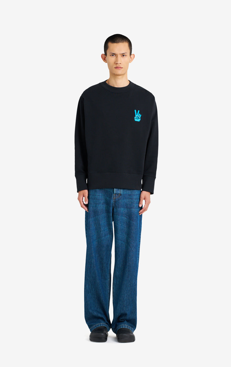 ETUDES STUDIO RELAX CREW NECK PEACE BLACK 2