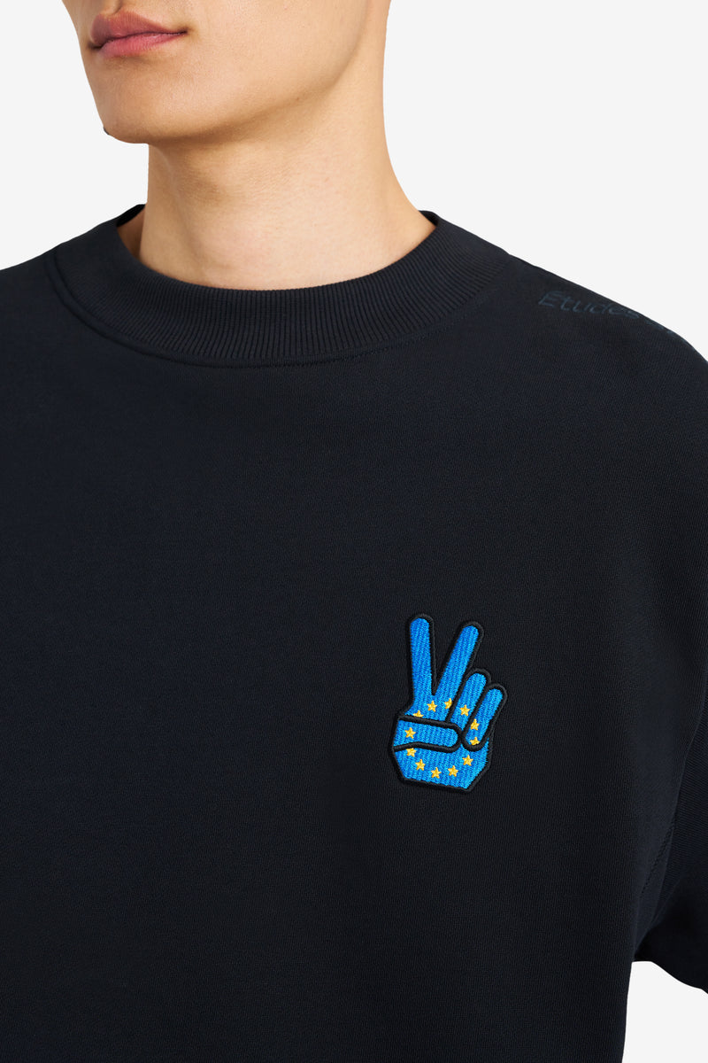 RELAX CREW NECK PEACE BLACK BLACK 4
