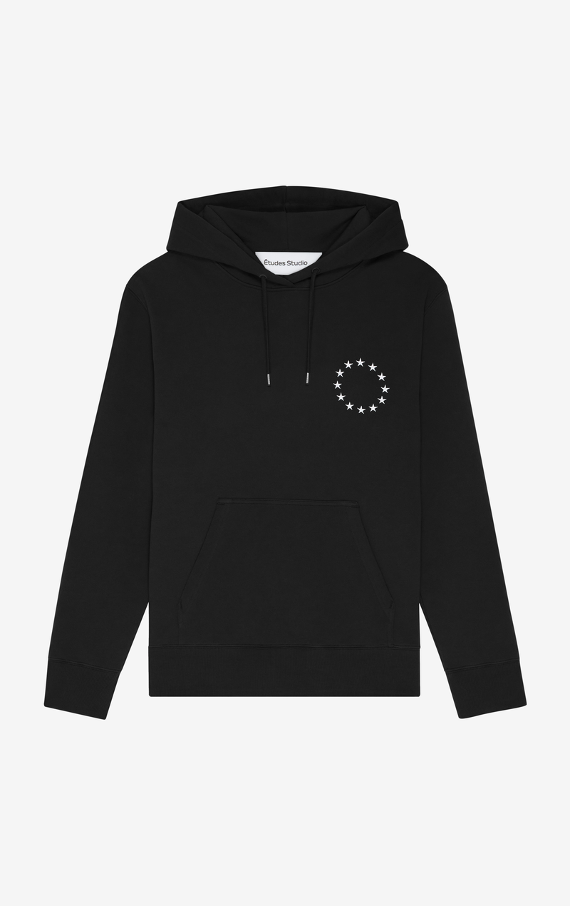REGULAR HOODIE EUROPA BLACK