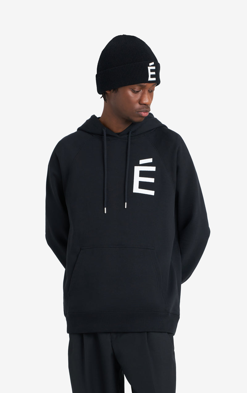 ETUDES STUDIO LOOSE HOODIE BIG E BLACK 3
