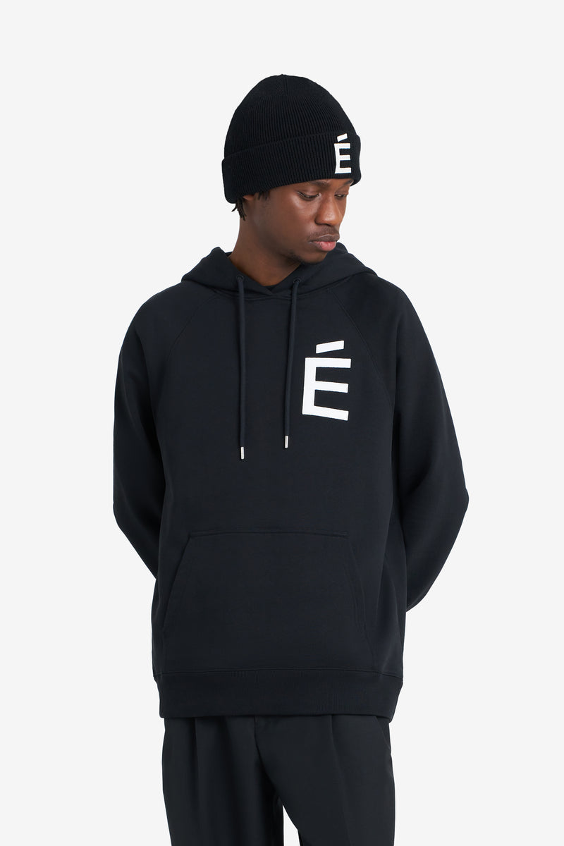 LOOSE HOODIE BIG É BLACK BLACK 3