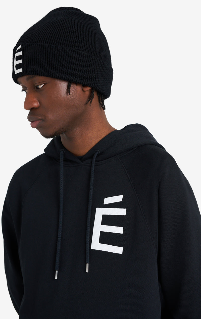 ETUDES STUDIO LOOSE HOODIE BIG E BLACK 4