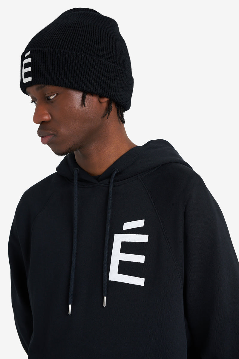 LOOSE HOODIE BIG É BLACK BLACK 4