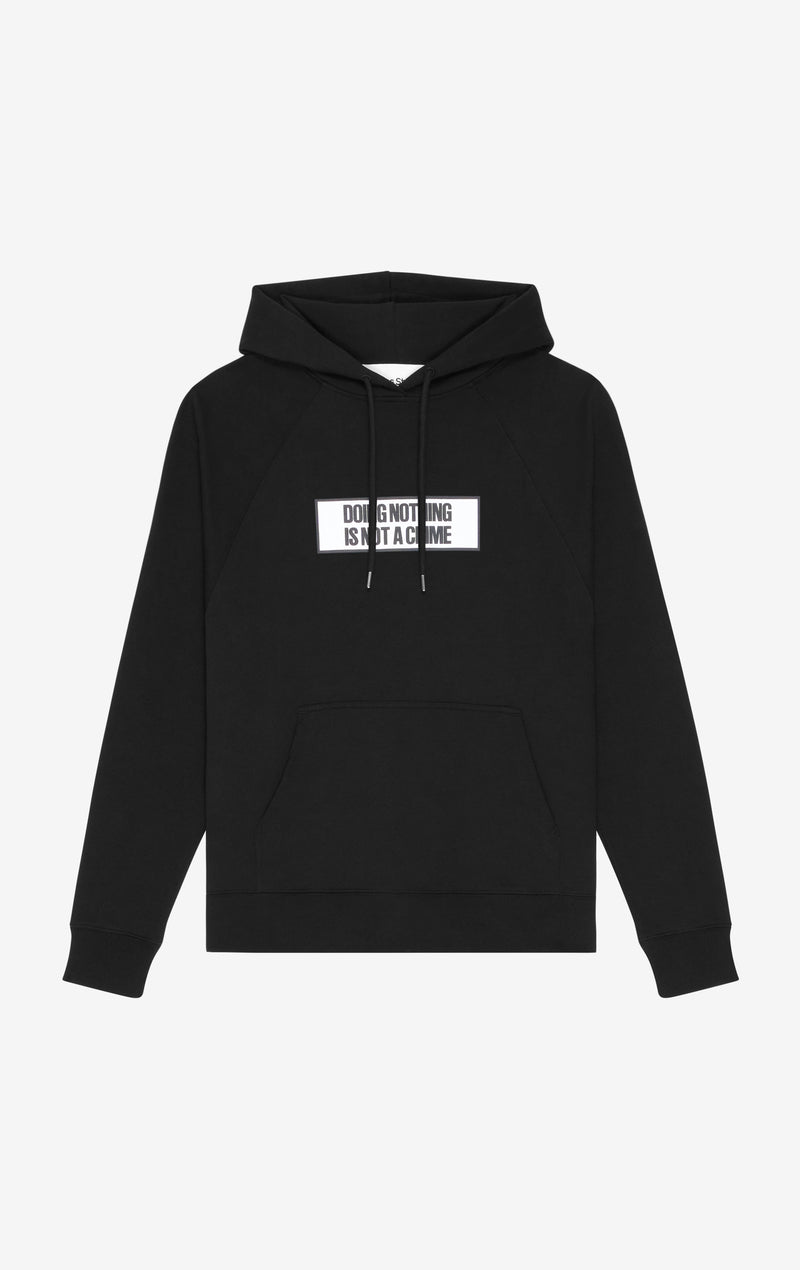ETUDES STUDIO LOOSE HOODIE NOT A CRIME BLACK 1