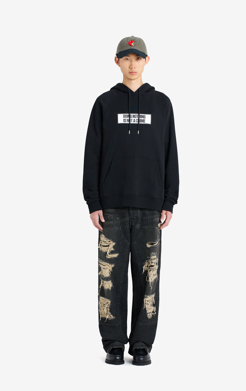 ETUDES STUDIO LOOSE HOODIE NOT A CRIME BLACK 2