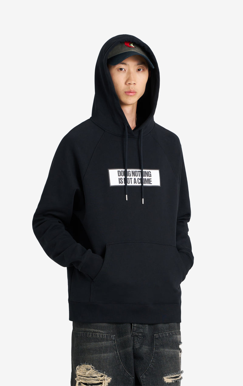 ETUDES STUDIO LOOSE HOODIE NOT A CRIME BLACK 3