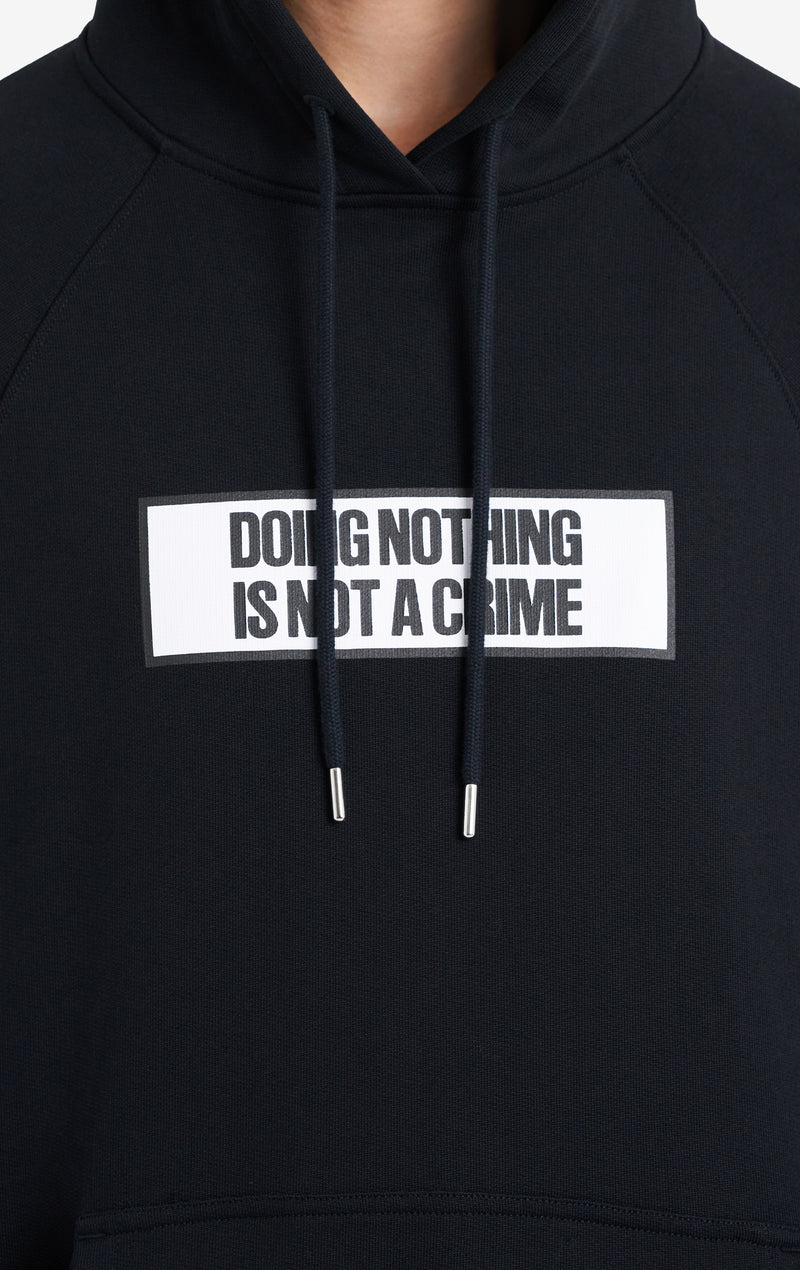 ETUDES STUDIO LOOSE HOODIE NOT A CRIME BLACK 4