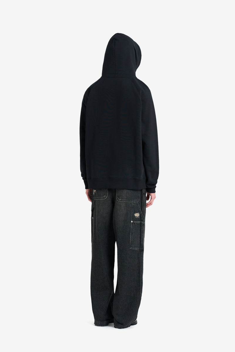 LOOSE HOODIE NOT A CRIME BLACK BLACK 5