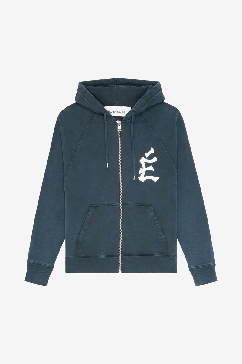 LOOSE ZIPPED HOODIE THE CITY NAVY NAVY 1