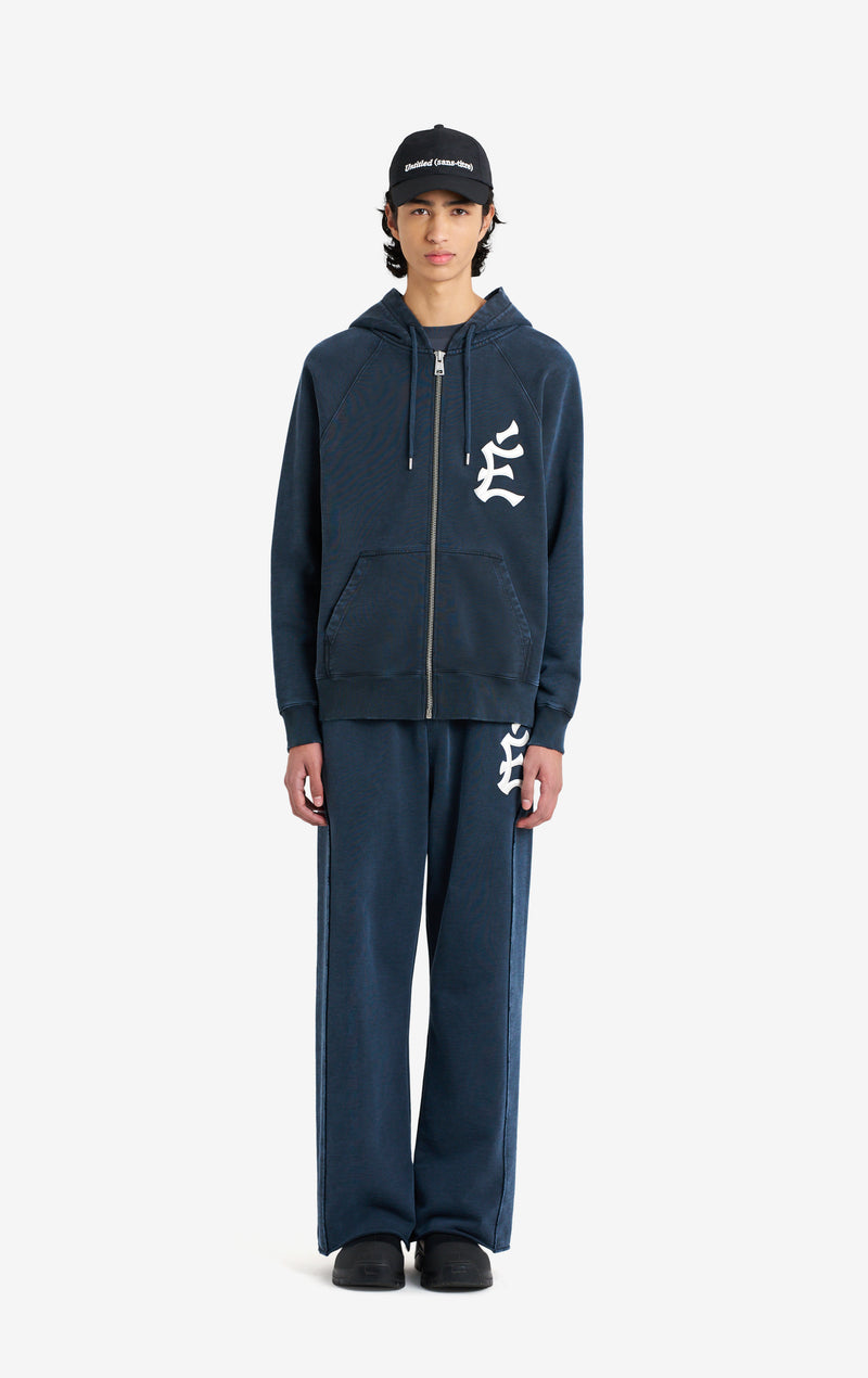ETUDES STUDIO LOOSE ZIPPED HOODIE EMB NAVY 2
