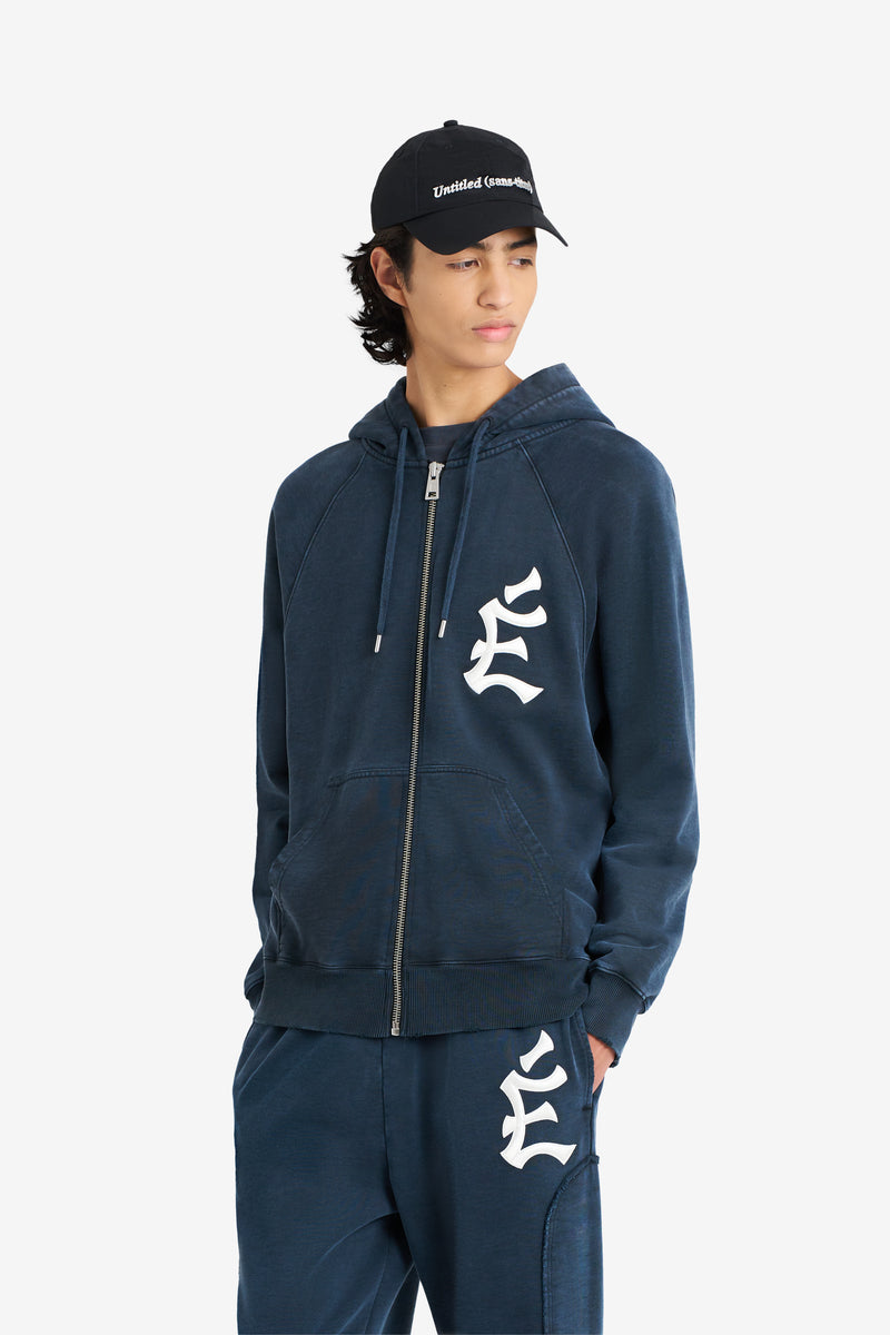 LOOSE ZIPPED HOODIE THE CITY NAVY NAVY 2