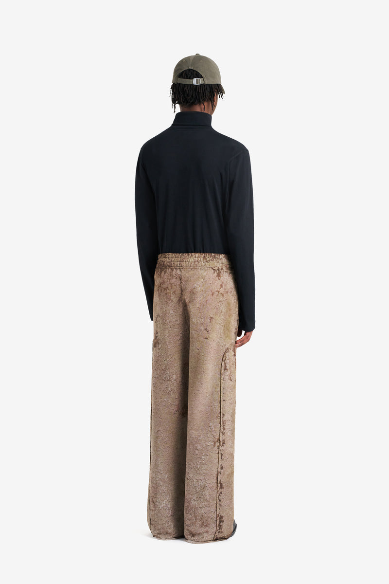 LOOSE SWEAT PANT BROWN MARRON 5