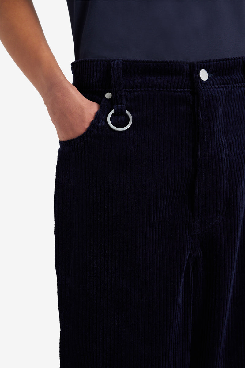 CORDUROY LOOSE 5 POCKETS PANT NAVY NAVY 6