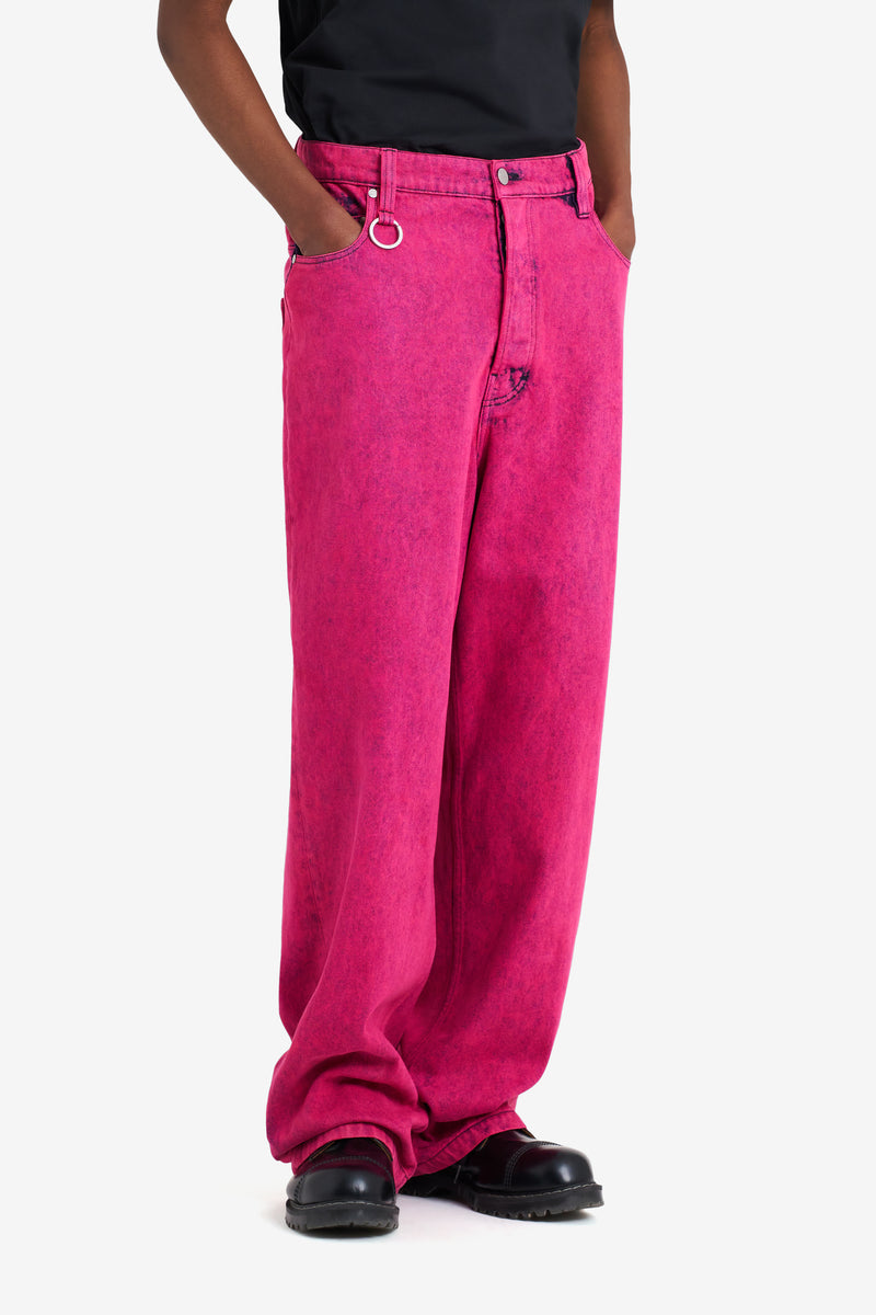 LOOSE JEANS PANT PINK FUCHSIA 3