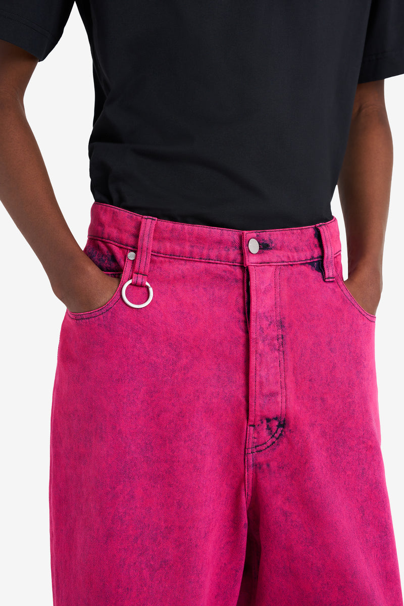 LOOSE JEANS PANT PINK FUCHSIA 4