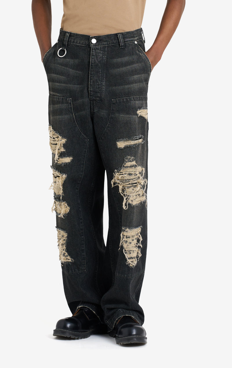 ETUDES STUDIO LOOSE CARPENTER PANT BLACK 3