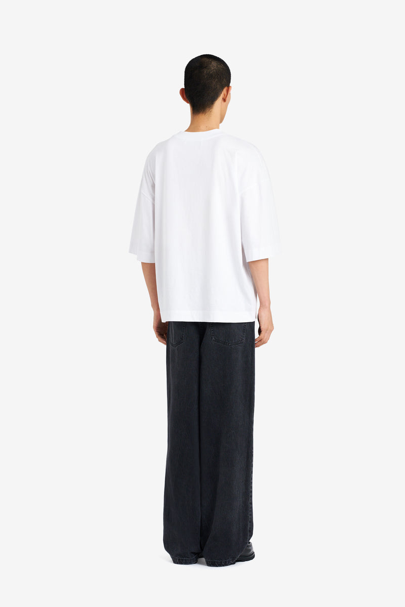 OVERSIZE POCKET TEE SHIRT WHITE WHITE 4