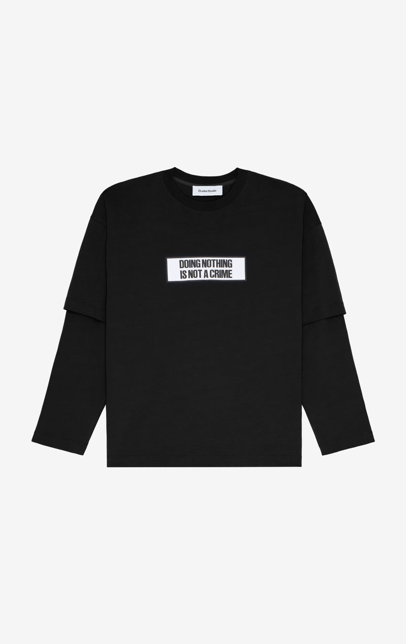 ETUDES STUDIO DOUBLE S TEE SHIRT CRIME BLACK 1