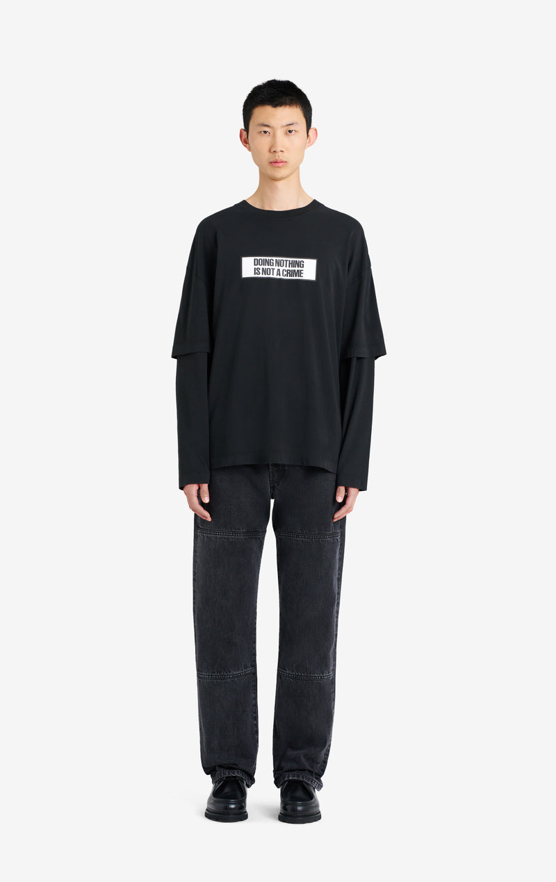 ETUDES STUDIO DOUBLE S TEE SHIRT CRIME BLACK 2