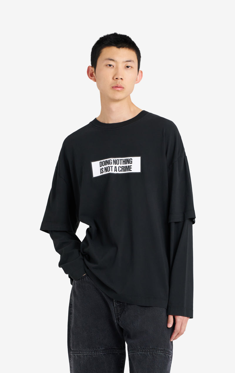 ETUDES STUDIO DOUBLE S TEE SHIRT CRIME BLACK 3